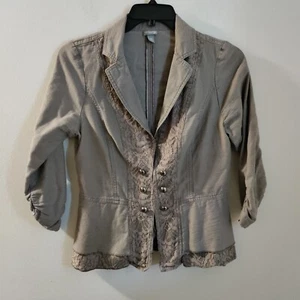 Vanity Women's Size Medium Jacket Light Brown Lightweight Casual - Picture 1 of 4
