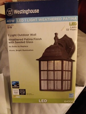 9W Pat LED Wall Lantern,No 64000,  Westinghouse Lighting Corp - Image 1 of 4
