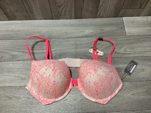 Victoria Secret Bra 36C Very Sexy Push Up Bra Pink Strap Lace NWT Limited Editi - Picture 1 of 14