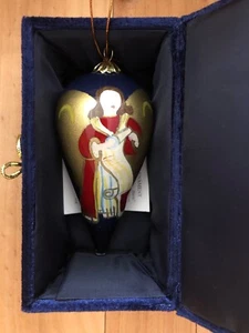 VTG Li Bien Pier One Christmas Ornament Inside Hand Painted 2000 Angel Teardrop - Picture 1 of 8