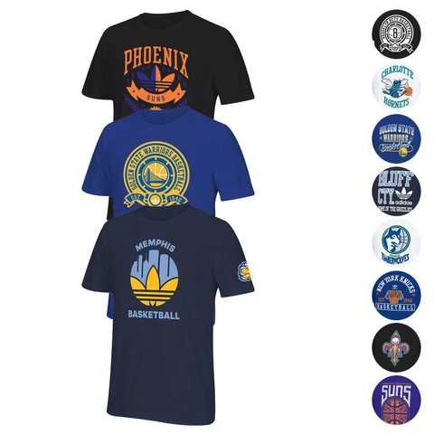 NBA Adidas Originals Premium Various Team Graphic T-Shirt Collection Men's Cover