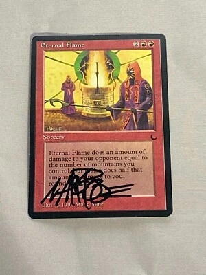 MTG Eternal Flame Artist Proof Sketch and Signature Signed Poole - Image 1 of 2