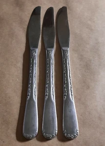 3 Northland Floral Flower Pattern Silverware Flatware Butter Knife Knives  - Picture 1 of 6