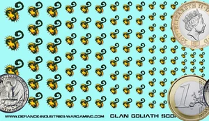 Clan Golia Scorpione - Decalcomanie per scivoli d'acqua per Battletech - Foto 1 di 1