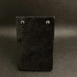 Men’s Black Enamel Rhodium Plated Sterling Silver Earrings 5mm New - Picture 1 of 3