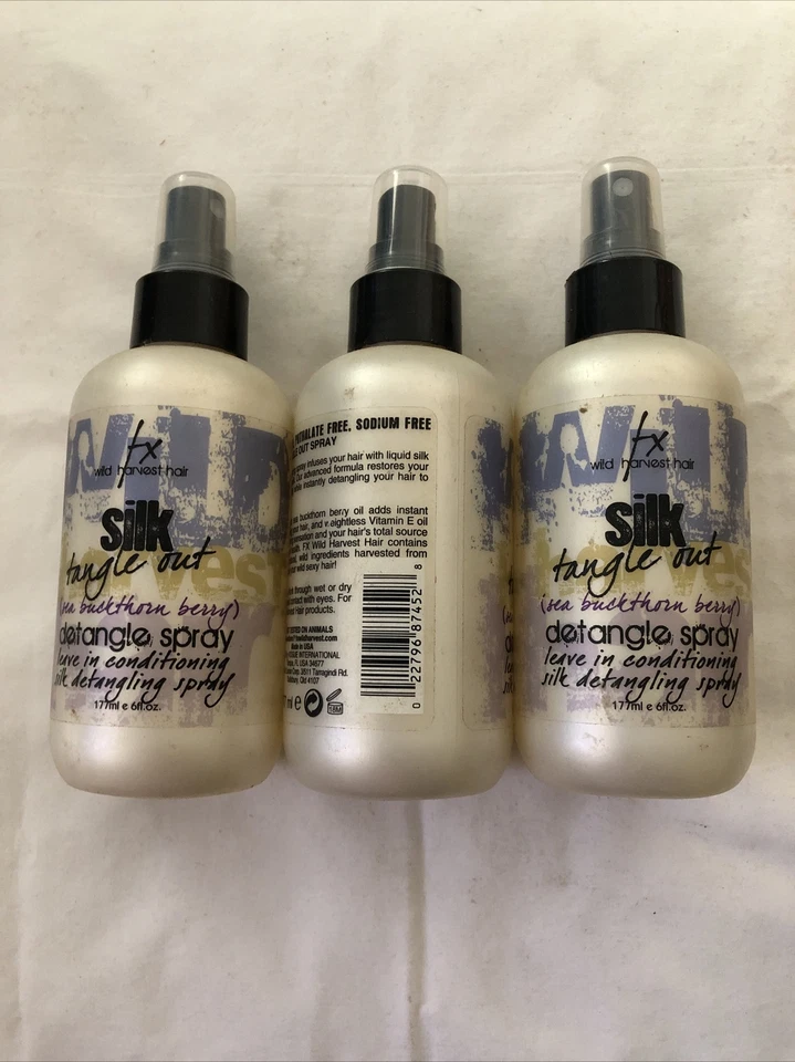 3x FX Wild Harvest Hair SILK TANGLE OUT Detangle Spray 6oz Each - Image 1 of 1