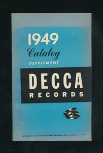 78tk-Papierkatalog-DECCA Schallplatten-Katalog Beilage-1949 - Bild 1 von 1