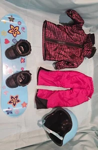 Journey Girl Doll Snowboarding Outfit, Helmet, Shoes, Snowboard - 18in Doll - Picture 1 of 5