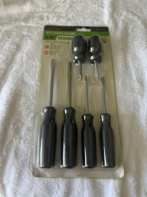Lot of 6 Pittsburgh Screwdriver Set Magnetic Tips. Phillip's & Slotted New - Image 1 of 4