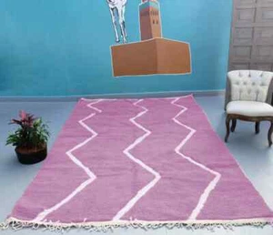 Handmade Red Moroccan Rug, Beni Ourain Wool Rug, Custom Area Rug, Berber Carpet - Picture 1 of 6