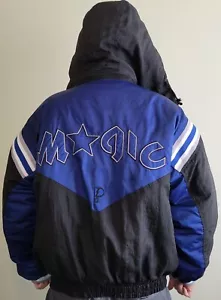Vtg 90s Pro Player Orlando Magic Winter Puffer Coat Jacket XL Bomber Full Zip - Picture 1 of 12
