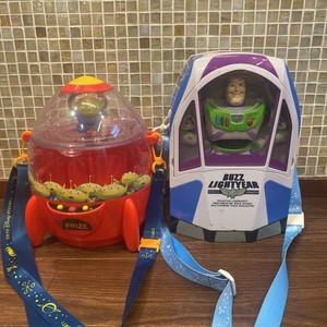 Tokyo Disney Buzz lightyear & Alien Little Green Men Popcorn bucket Set Of 2