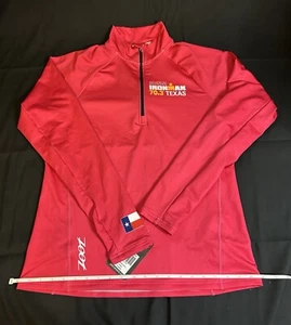 Zoot Women's XL Long Sleeve Half Zip Pullover Pink Texas Ironman Run Top New - Picture 1 of 13