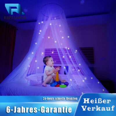 Betthimmel mit Fluoreszierenden Sternen Dome Anti-Moskito-Moskitonetz für Kinder - Bild 1 von 4