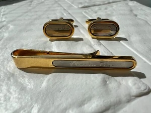 Christian Dior Cufflinks Tie Pin Set - Picture 1 of 10