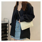 (White Free Size)Women Shoulder Bag Autumn Stylish Simple Chain Large Capacity S