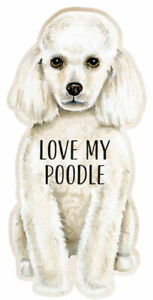 Poodle Love My Dog Shaped Magnet