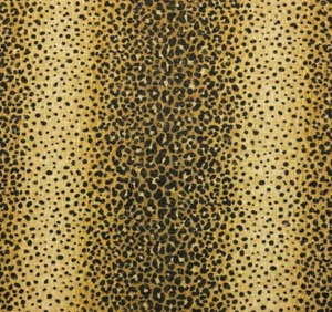 D.V. KAP NALA SAFFRON BLACK LEOPARD ANIMAL PRINT MULTIUSE FABRIC BY YARD 54"W - Picture 1 of 6