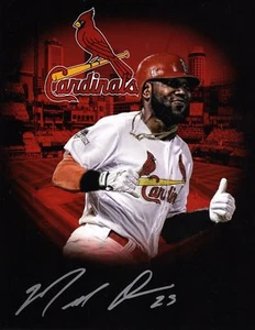 St Louis Cardinals Marcell Ozuna Autographed 8x10 Photo COA - Picture 1 of 1