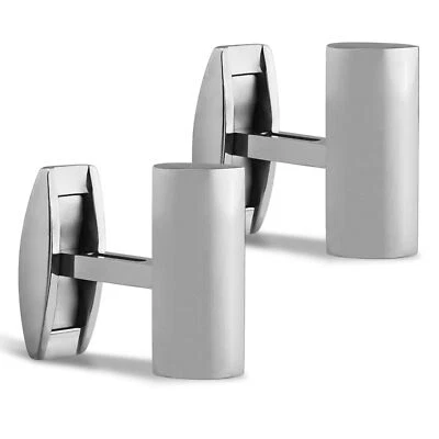 De Lorenzo of New York Titanium Luxury Brushed Polished Bar Cufflinks - Image 1 of 4