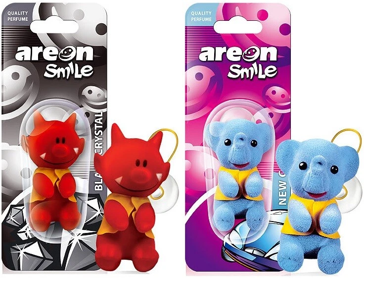 AREON Toy Car Air Freshener Smile, New Car and Black Crystal - Image 1 of 1
