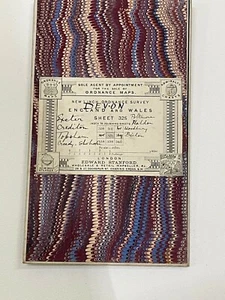 1890's Ordnance Survey, Stanford no 325 1 Inch Cloth Map, Exeter Area - Picture 1 of 3