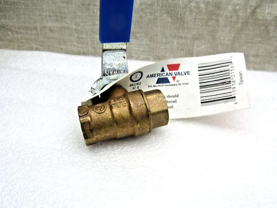 American Valve 3/8" NPT Brass Ball Valve - Image 1 of 4