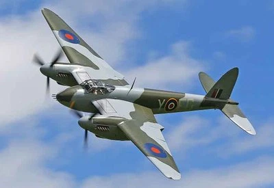 Model Airplane Plans (UC): DH Mk-VI Mosquito 1/16 Scale 38" .15s - retractable - Image 1 of 4