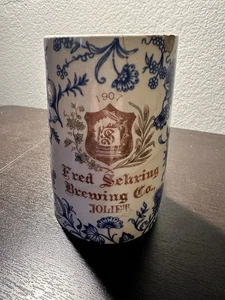 Rare Fred Sehring Brewing Co. Joliet IL 1907 Pre Prohibition Ceramic Beer Mug - Picture 1 of 7