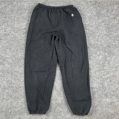 Pantalones deportivos Champion para hombre L negros de vellón puño elástico informales Foto 1 de 4