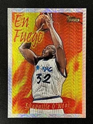 Shaquille O'Neal Topps 1996-97 #SB3 En Fuego Mejor Inserto Temporada Orlando Magic Foto 1 de 2
