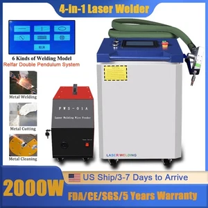 2000W Handheld Raycus Laser Welder Welding Cutting Cleaning Machine Double-Feed - Picture 1 of 19