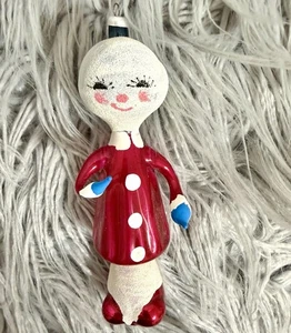 Decorazione Natalizia Neve Baby Vetro Soffiato Italiano De Carlini Mica 5,75” Pixie Vintage - Foto 1 di 9