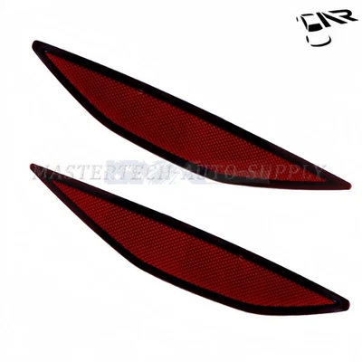 Dark Red Lens Rear Bumper Reflector Lenses Fits Volkswagen Golf 2017-2015 USA Foto 1 de 4