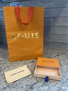 LOUIS VUITTON Shopping Bag Dustbag & Small Wallet Drawer Style Box EMPTY LV - Picture 1 of 11