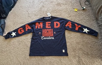 VIRGINIA CAVALIERS PRESSBOX WOMENS GAME DAY ONE SIZE Spirit Jetsey NWT $50 - Image 1 of 4