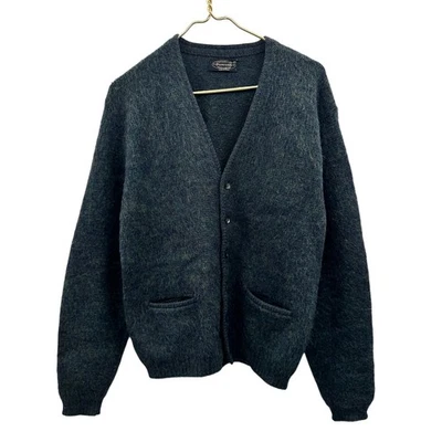 Suéter cardigã vintage 1950s Puritan Citation Club mistura de mohair feito nos EUA M HTF - Imagem 1 de 4