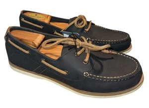 Sonoma Vitalize Ortholite Mitchell Navy Mens 10.5 Blue Tan Boat Comfort Shoes - Picture 1 of 11
