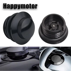 Negro NUEVO Tapa de llenado de combustible de montaje empotrado ventilada para Harley - Imagen 1 de 9