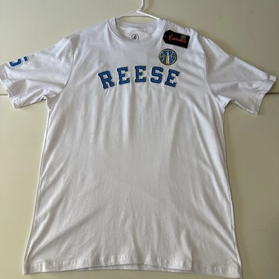 NWT Men's Large FISLL WNBA Chicago Sky Angel Reese Stitched White T-Shirt - Image 1 of 4