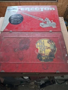 Erector set vintage A.C. GILBERT Lot of 2 #6 1/2 10051 working motors metal case - Picture 1 of 11