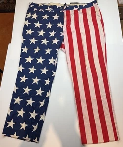 Loudmouth Pants Men's 42x30 Red White and Blue American Flag Golf Stars & Bars - Picture 1 of 18