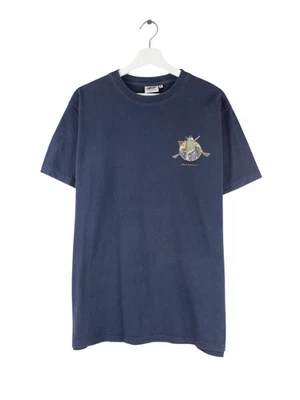 Weird Fish 00s Print T-Shirt Blau L Herren - Bild 1 von 4