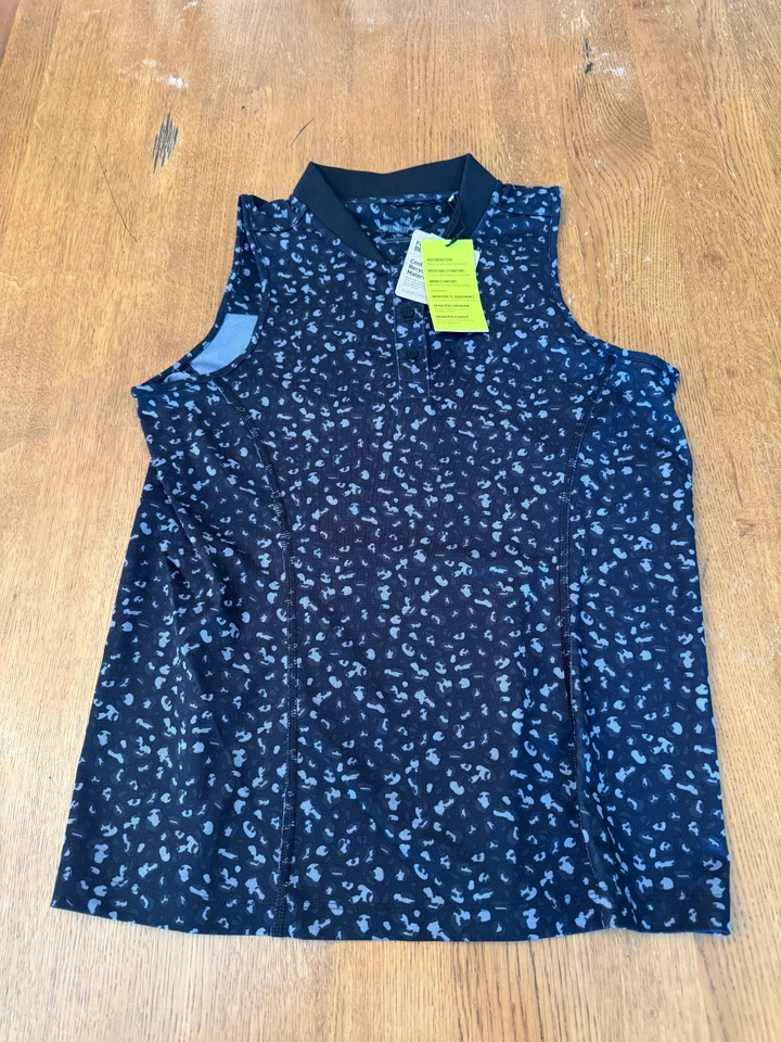 女式彪马高尔夫豹皮克系列上衣,彪马黑色,全新带标签,S — 第 1/1 张图片