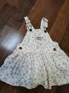 Oshkosh BGosh 2T Floral Skirtall Overalls Dress - Picture 1 of 6