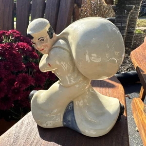 Vintage McCoy WWII Seamen's Navy Sailor Ceramic Savings Bank "Jolly Sailor" 5702 - Picture 1 of 14