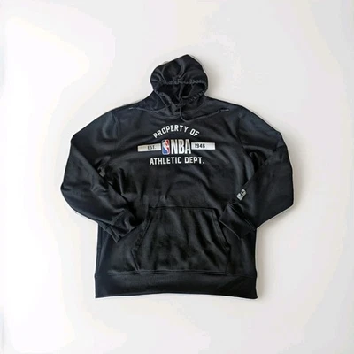 NBA Hoodie Men’s LG Black Polyester Property Of NBA Athletic Dept. Logo Pullover - Image 1 of 4