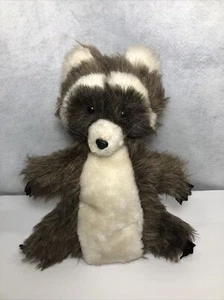Vintage 1979 Dakin Waschbär Plüsch Handpuppe Stofftier 12 Zoll mit Einsatz - Bild 1 von 9