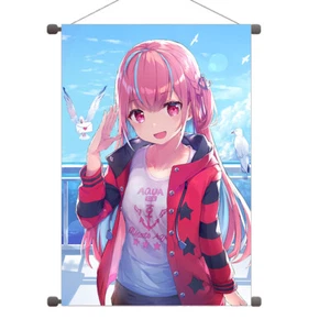 Hololive Vtuber Minato Aqua Ver.A Tapestry Wall Scroll B2 20 in x 28 in - Picture 1 of 2