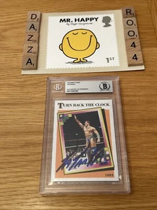 1993 On Card Tatanka Autograph Topps Wrestling Card Beckett Authenticated - Bild 1 von 3